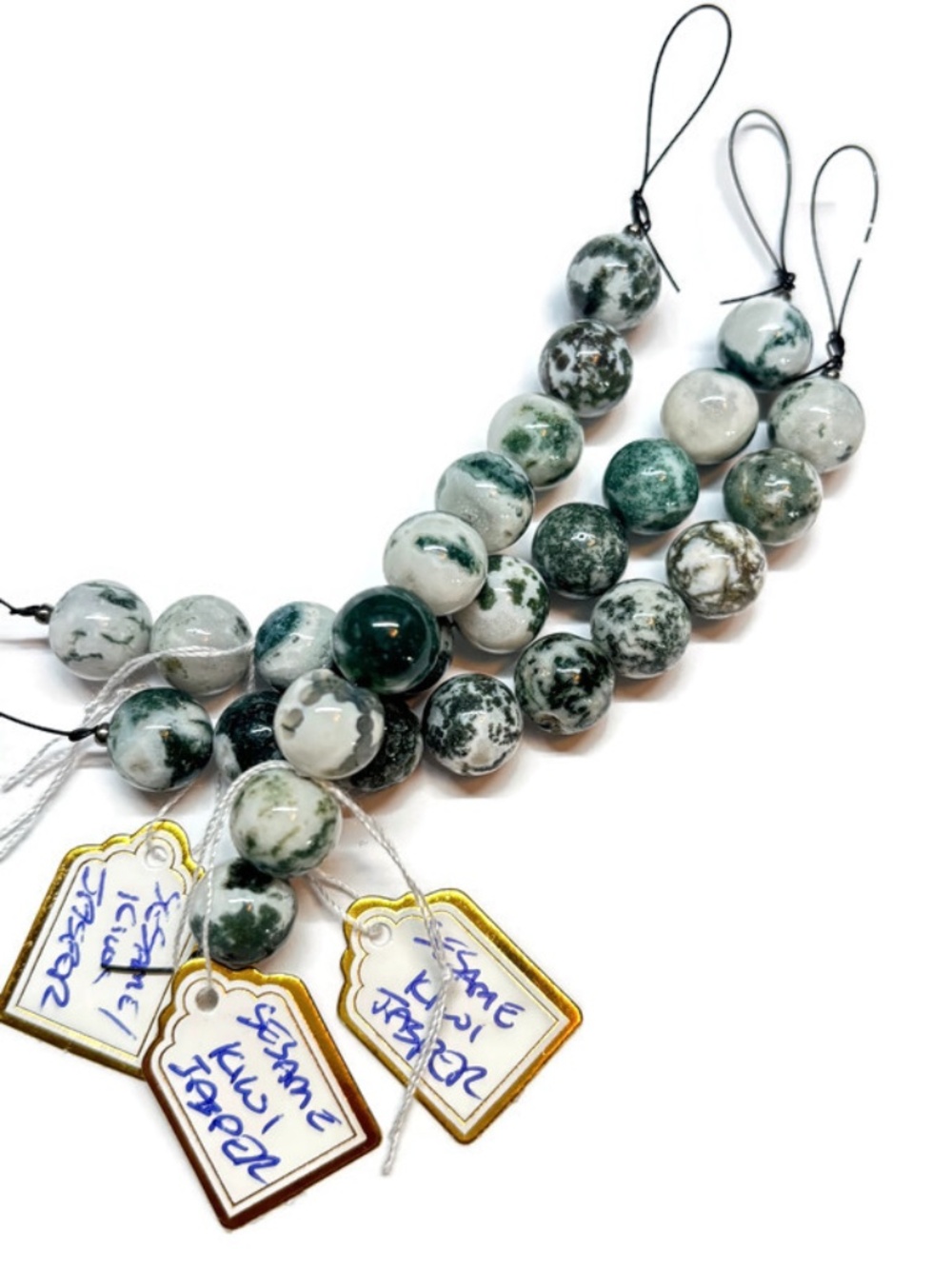 As Low As $2 10mm Sesame Kiwi Jasper Round Beads (9)